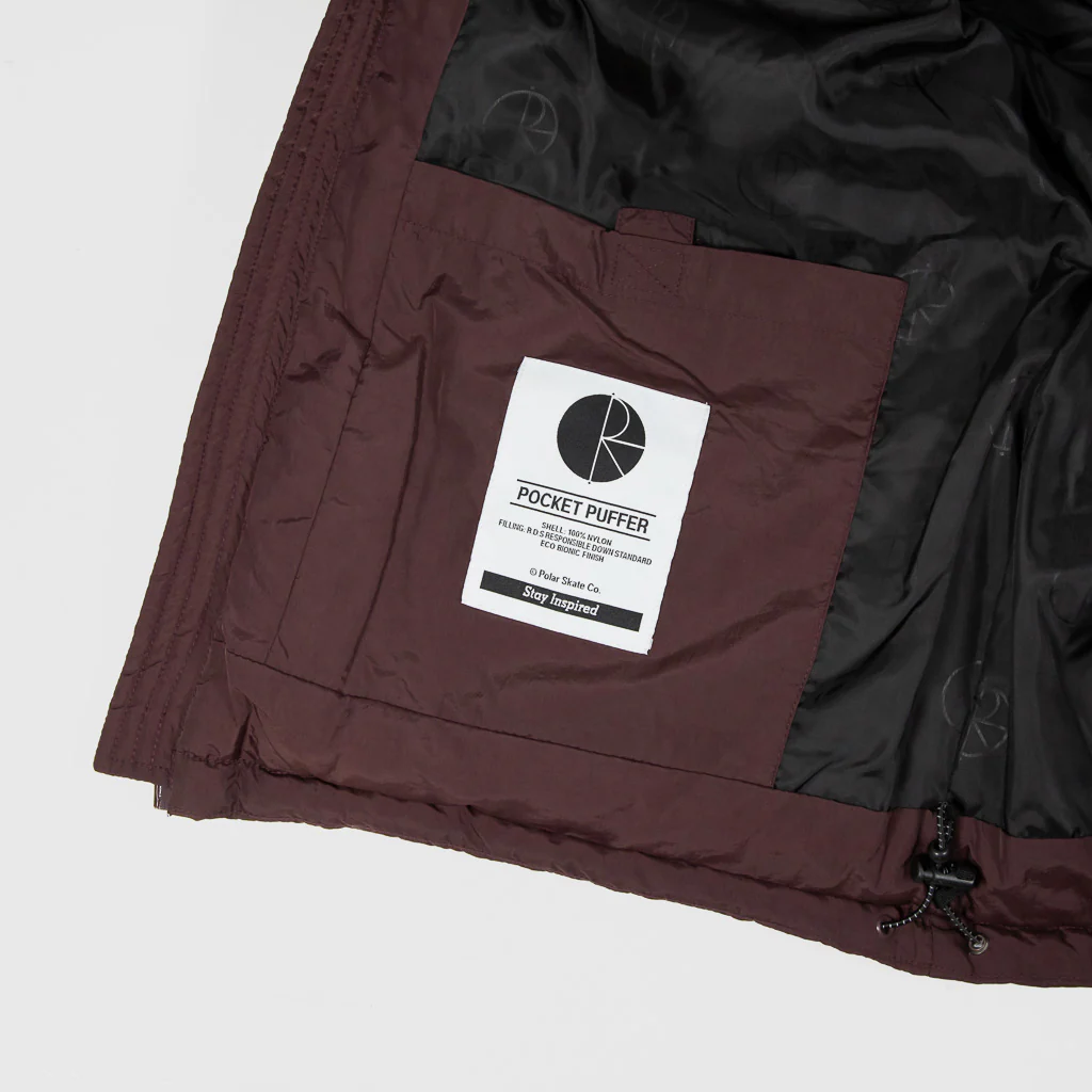 Polar Skate Co. - Pocket Puffer Jacket - Bordeaux - Image 5