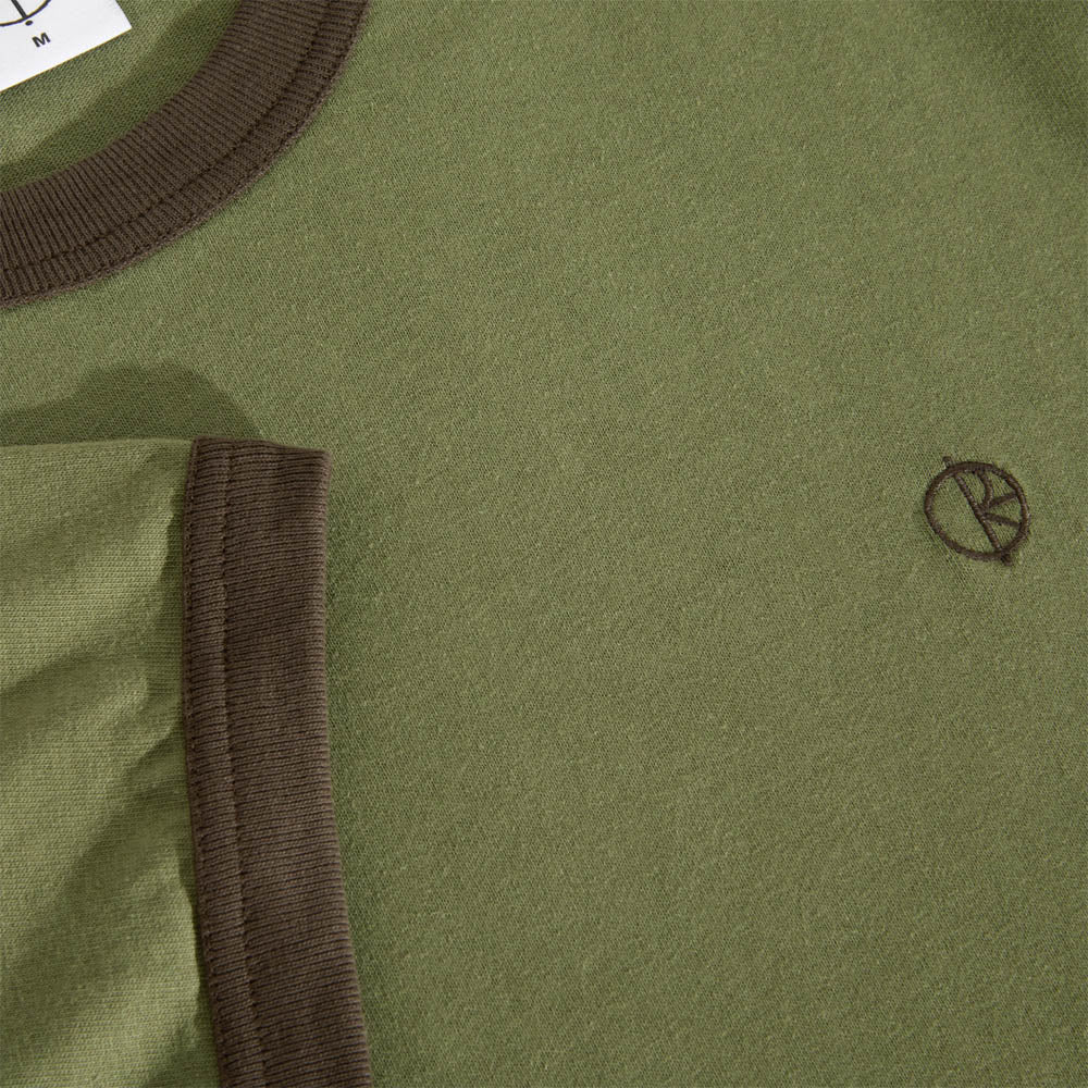 Polar Skate Co. - Ringer T-Shirt - Army Green / Brown - Image 2