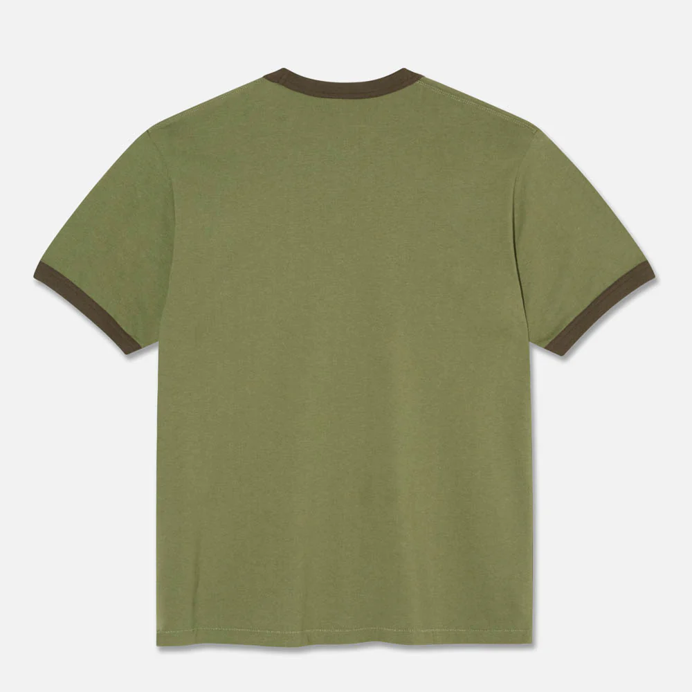 Polar Skate Co. - Ringer T-Shirt - Army Green / Brown - Image 3