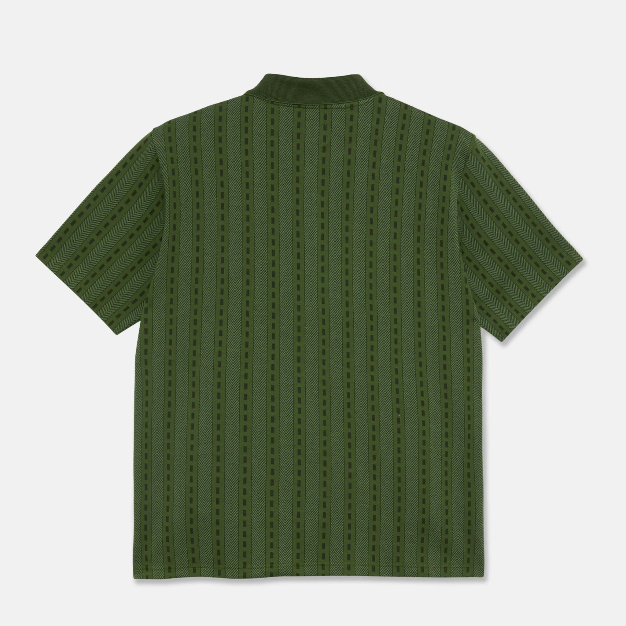 Polar Skate Co. - Road Zip Short Sleeve Polo Shirt - Dark Green - Image 3
