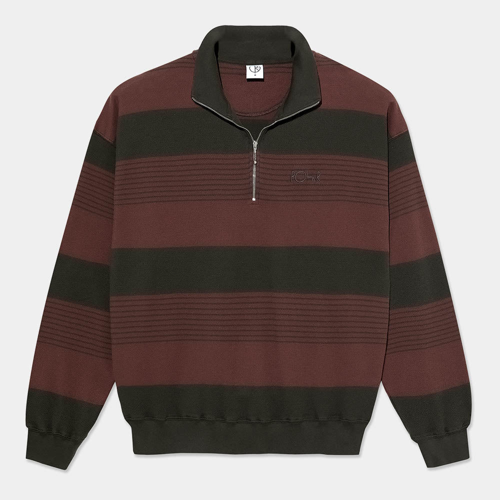 Polar Skate Co. - Surf Half Zip Longsleeve Shirt - Dirty Black / Brownstone - Image 2