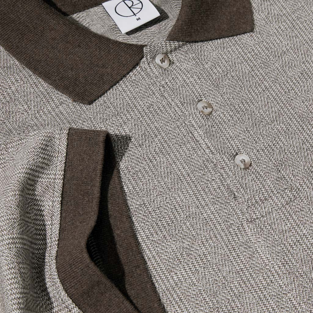 Polar Skate Co. - Surf Short Sleeve Polo Shirt - Illusion / Brown - Image 2