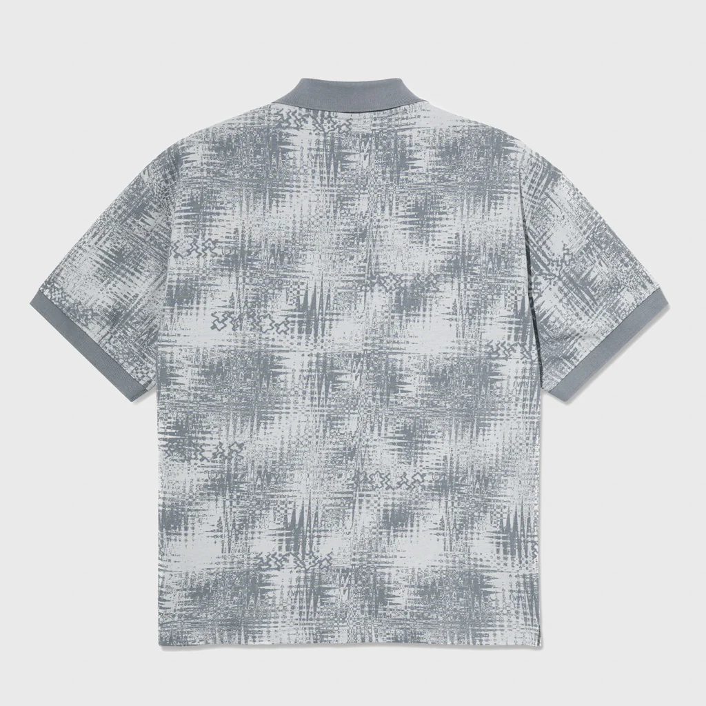 Polar Skate Co. - Surf Short Sleeve Polo Shirt - Scribble / Silver - Image 3