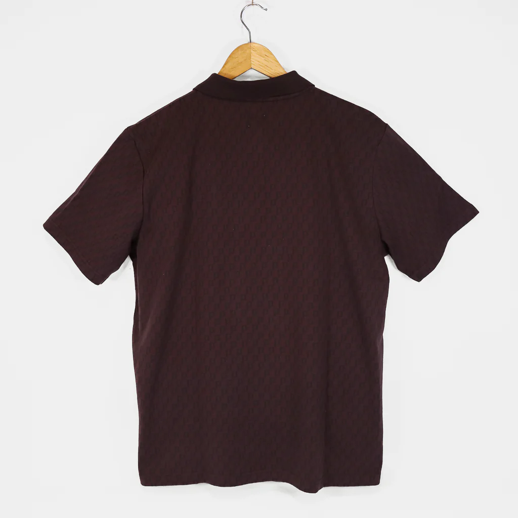 Polar Skate Co. - Zip Polo Short Sleeve Shirt - Bordeaux - Image 3