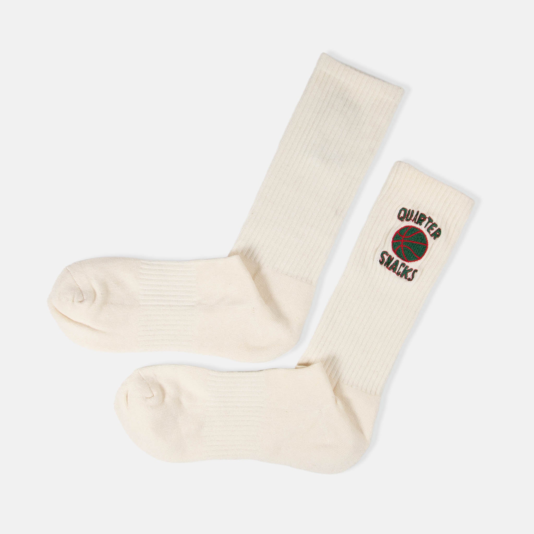 Quartersnacks - Ball Is Life Socks - Cream