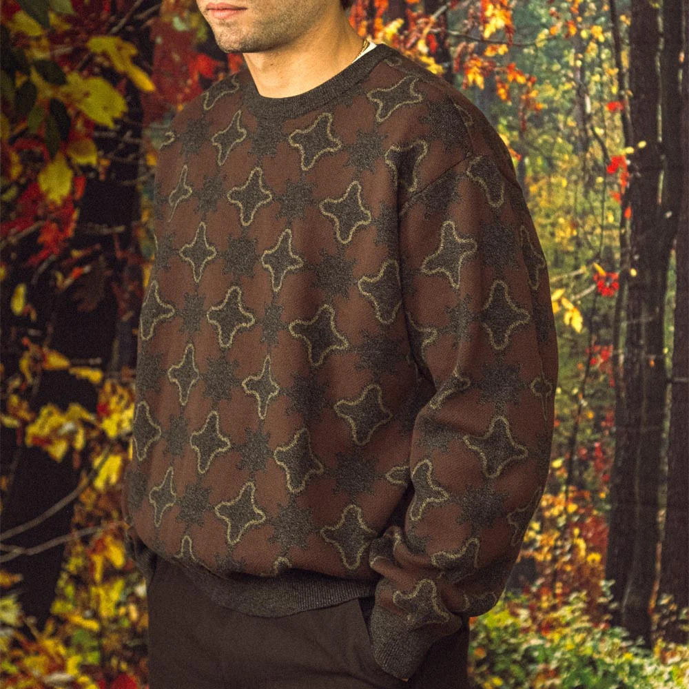 Quasi Skateboards - Linkage Knitted Sweater - Umber - Image 2