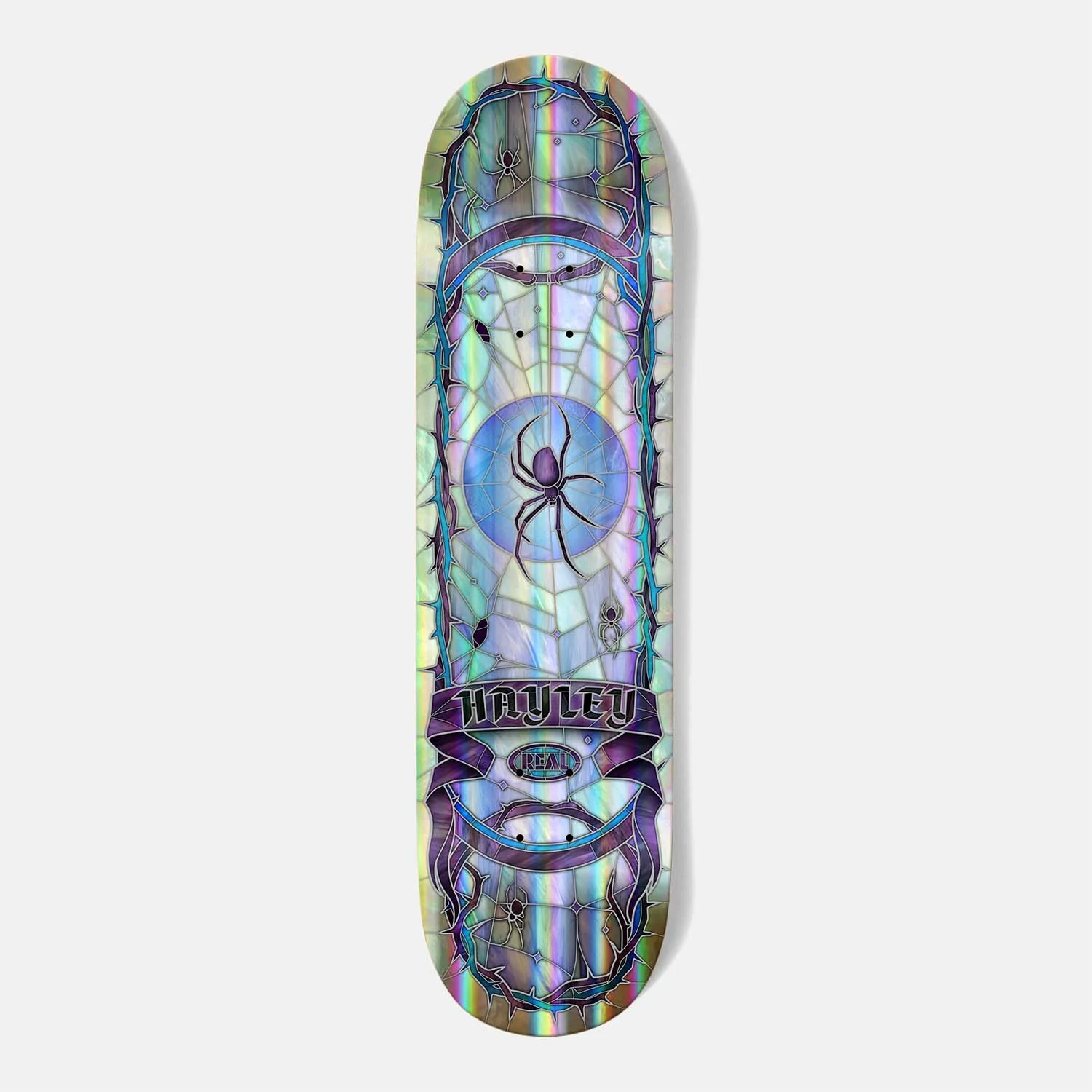 Real Skateboards - 8.25" Hayley Wilson Rainbow Holo Cathedral Skateboard Deck - Multi