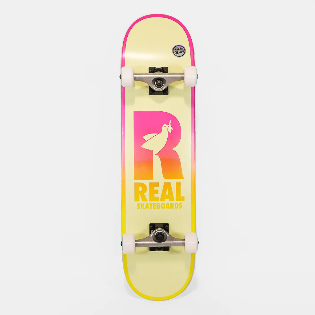 Real Skateboards - 8.0" Be Free Complete Skateboard - Yellow