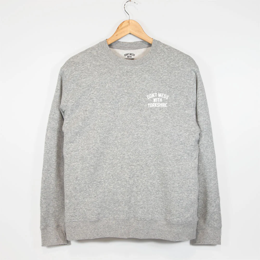 Don't Mess With Yorkshire - Rose Crewneck Sweatshirt - Grey Heather - Image 2