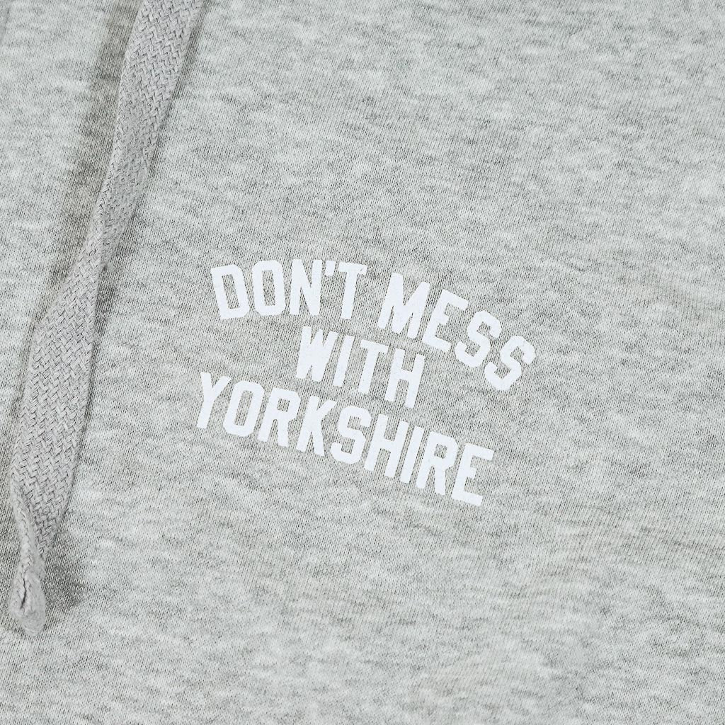 Don't Mess With Yorkshire - Rose Zip Hooded Sweatshirt - Grey - Image 3