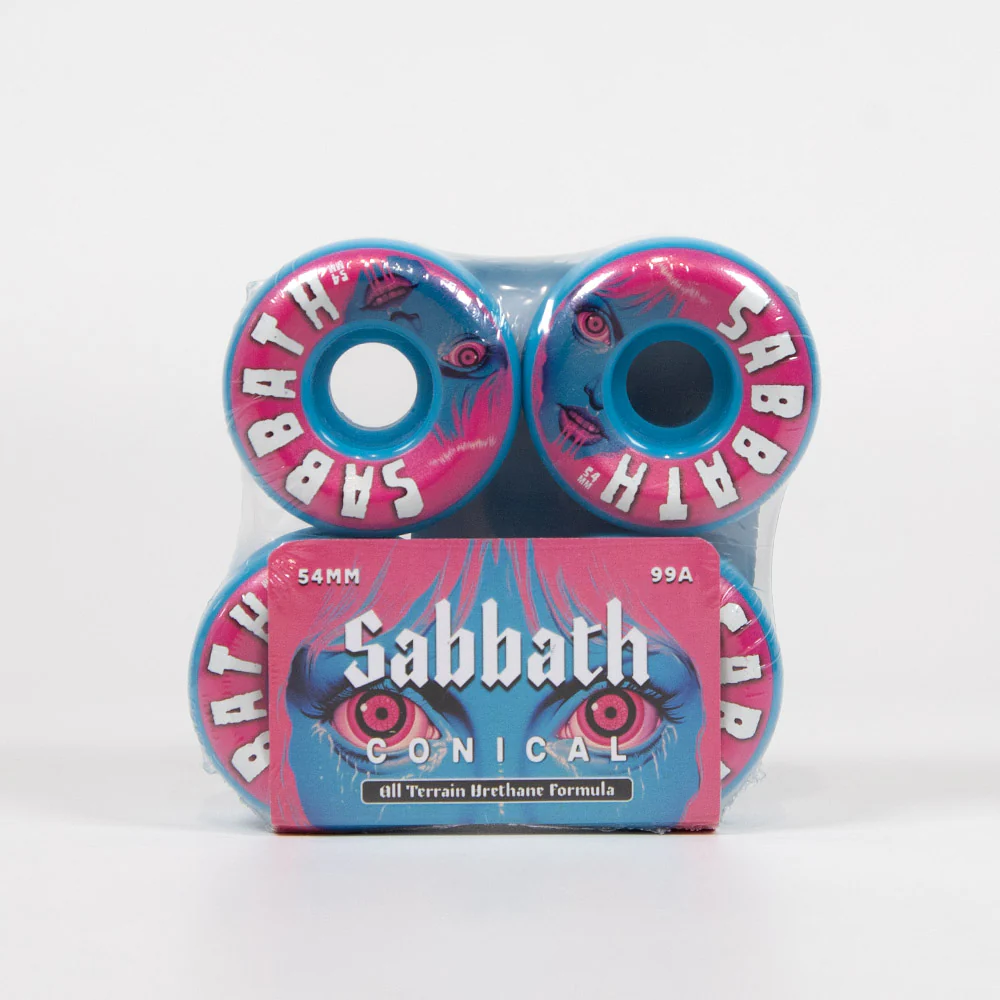 Sabbath Wheels - 54mm (99a) Sci-Fi Conical Skateboard Wheels (Blue) - Image 2
