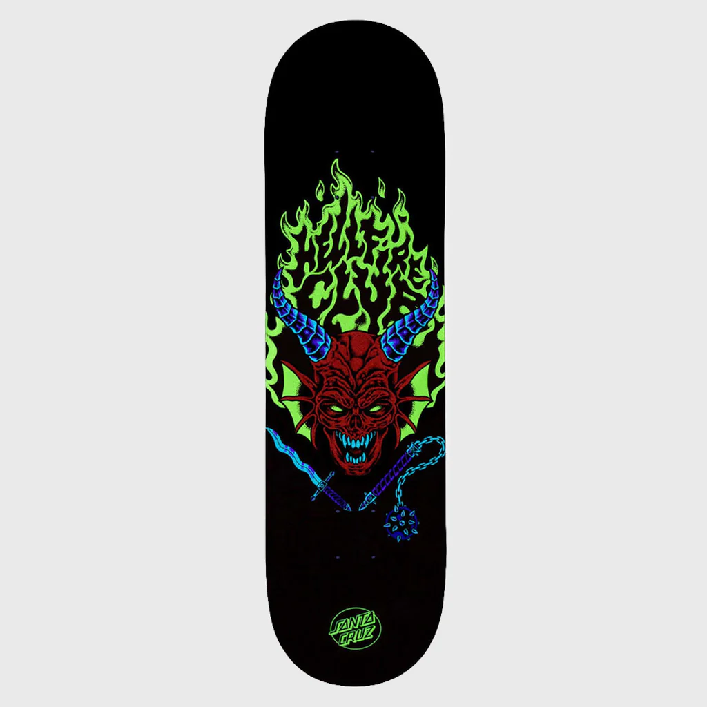 Santa Cruz - 8.25" Stranger Things Hellfire Club Skateboard Deck - Red / Black - Image 2