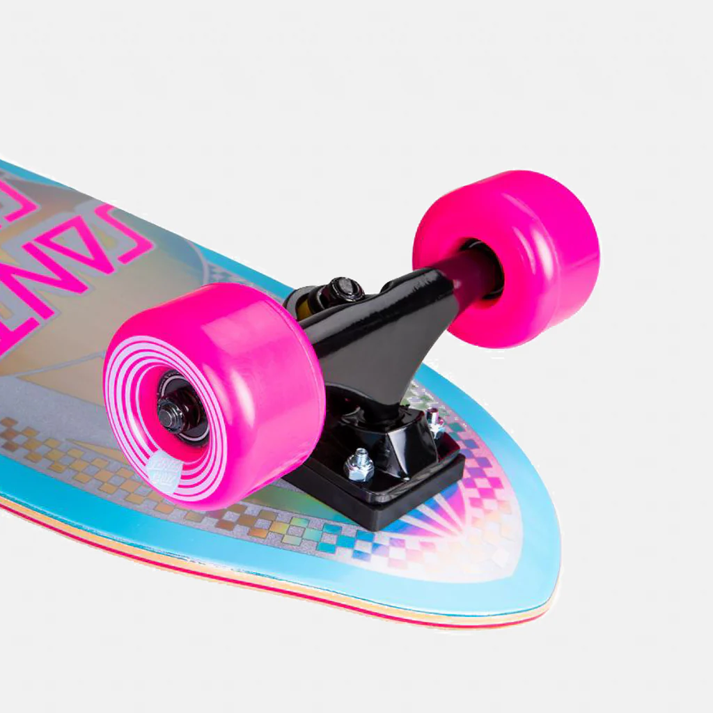 Santa Cruz - 8.8" Prismatic Dot Shark Cruiser Complete Skateboard - Silver - Image 2