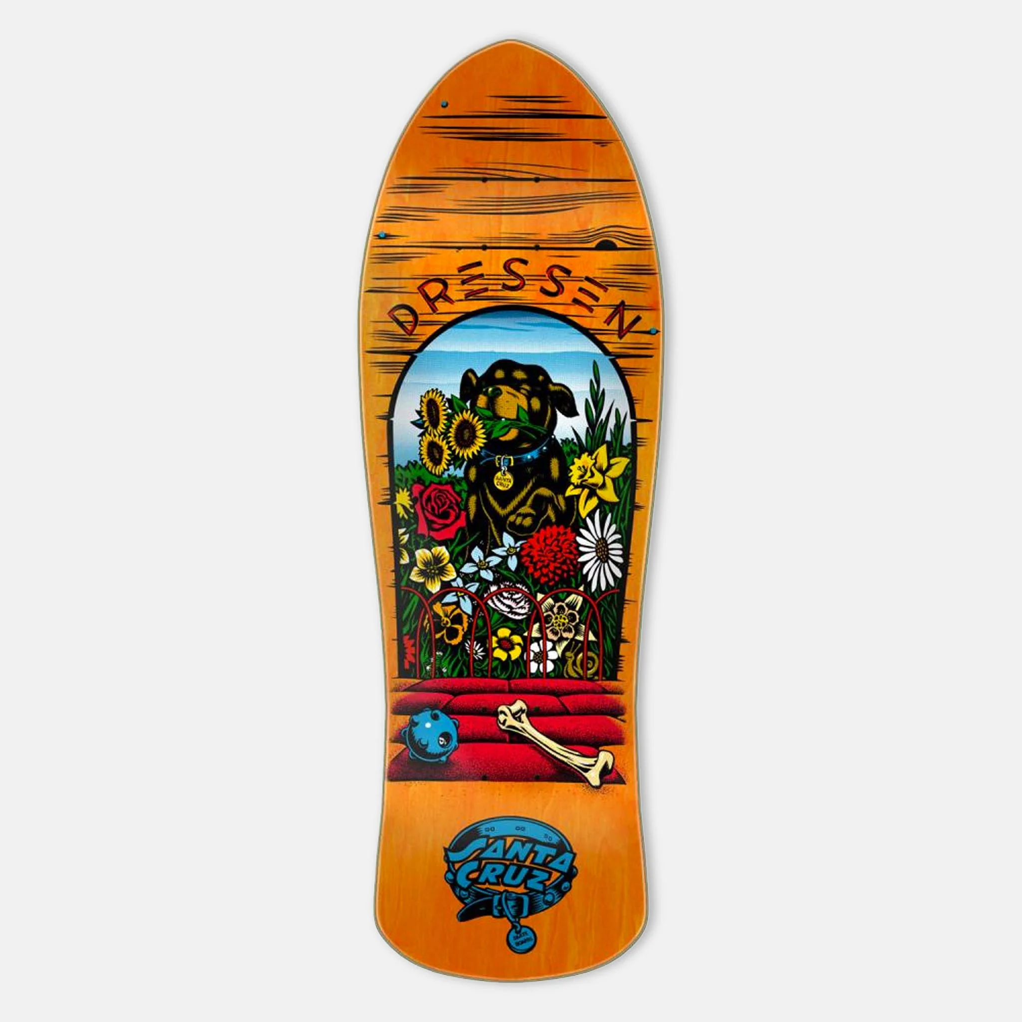 Santa Cruz - 9.5" Reissue Dressen Pup Skateboard Deck