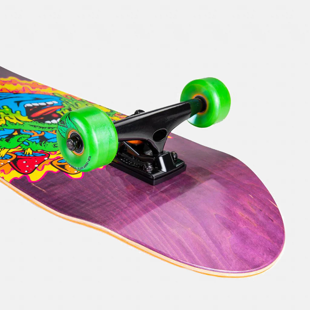 Santa Cruz - 9.7" Toxic Hand 80's Cruiser Complete Skateboard - Purple - Image 2