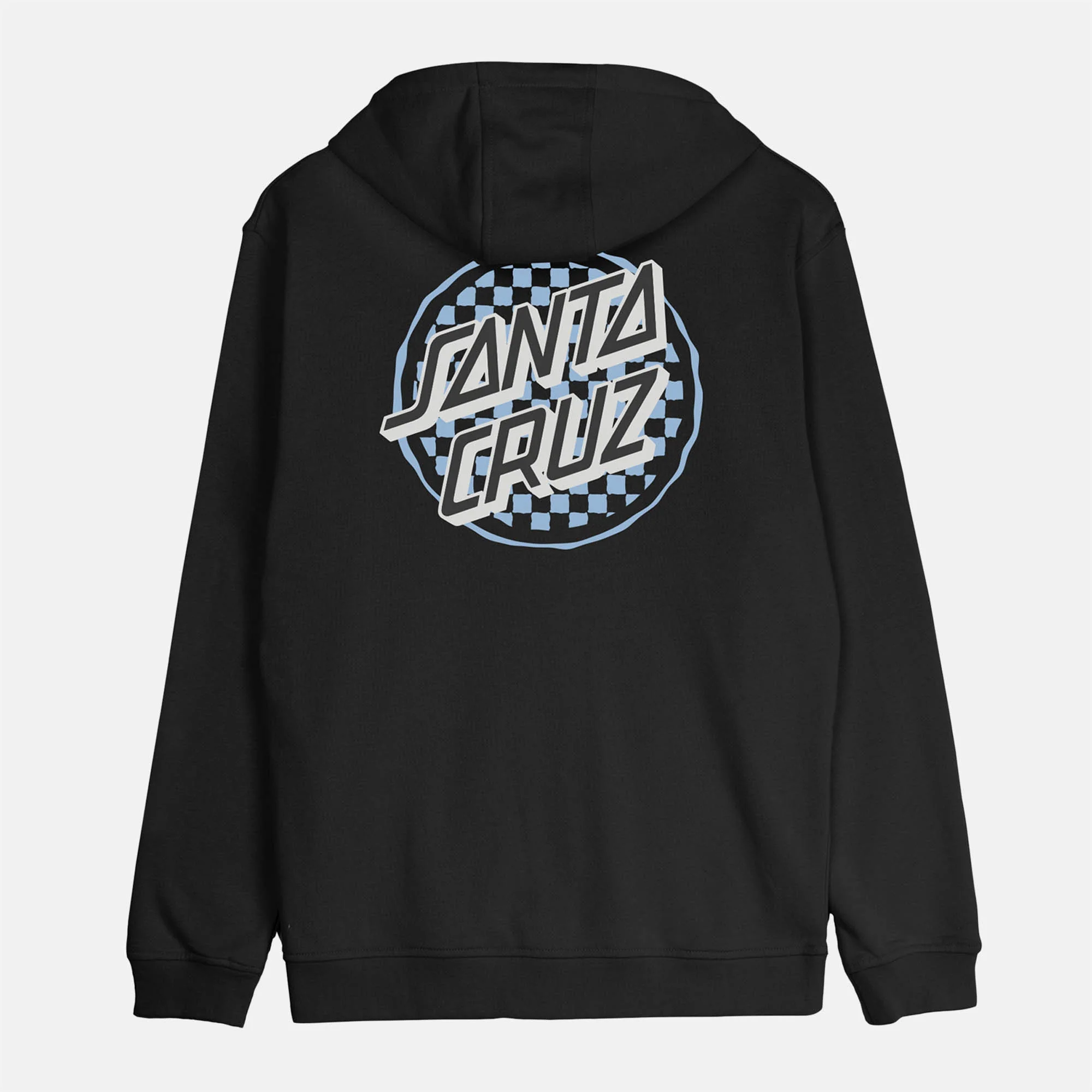 Santa Cruz - Breaker Check Opus Dot Zip Hooded Sweatshirt - Black - Image 2