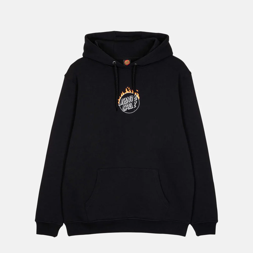 Santa Cruz - Burnt Opus Front Hooded Sweatshirt - Black