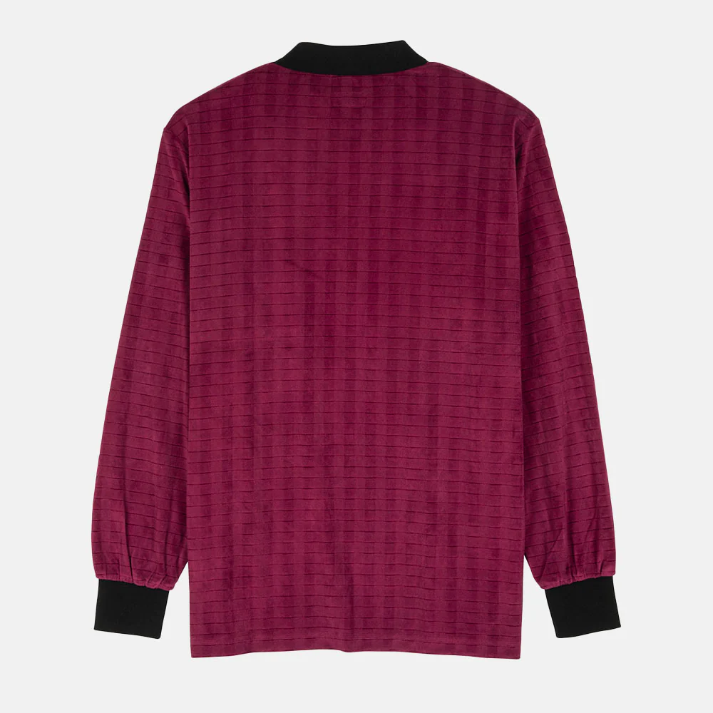 Santa Cruz - Capo II Velour Zip Longsleeve Polo Shirt - Dusty Rose - Image 2