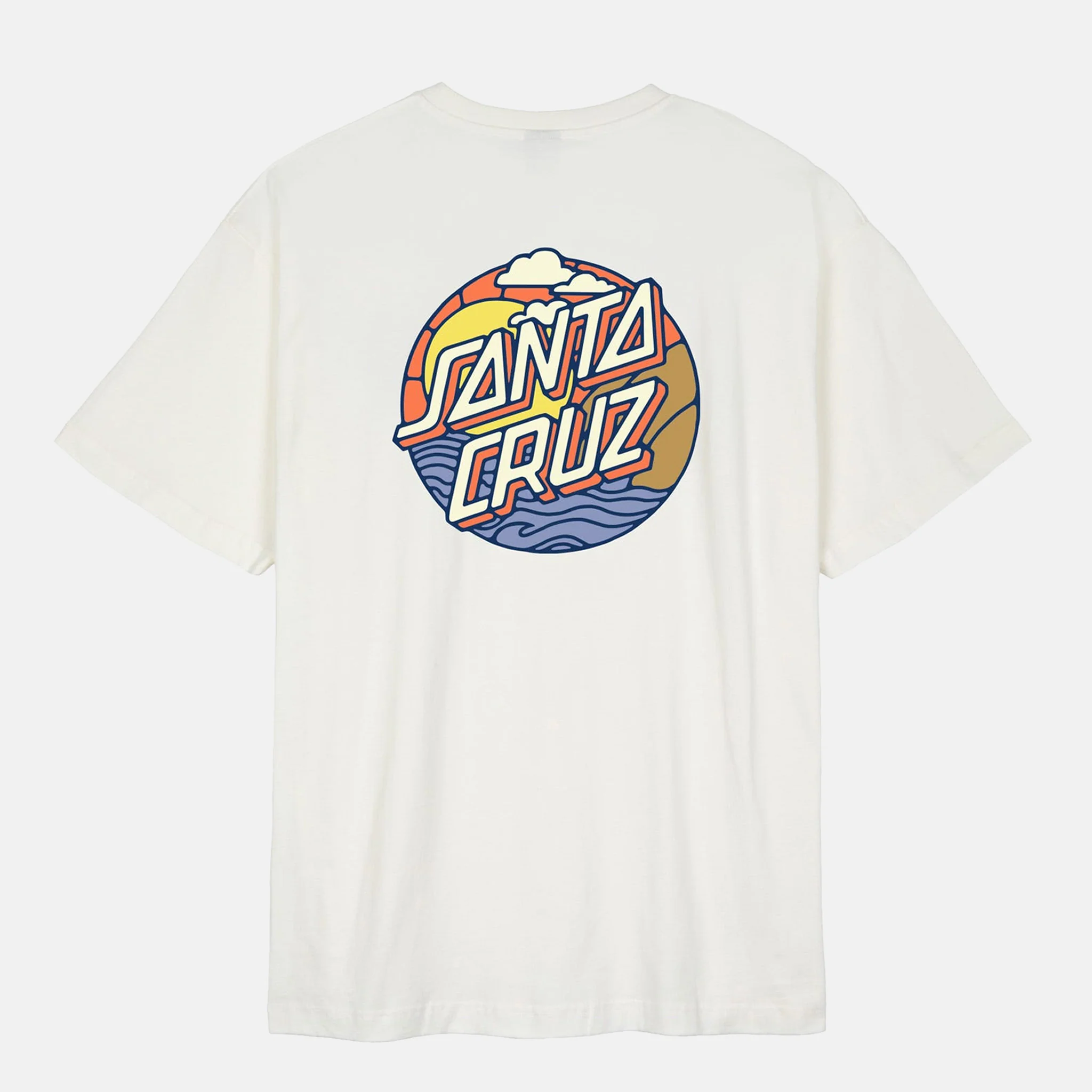 Santa Cruz - Cliff View Dot T-Shirt - Optic White
