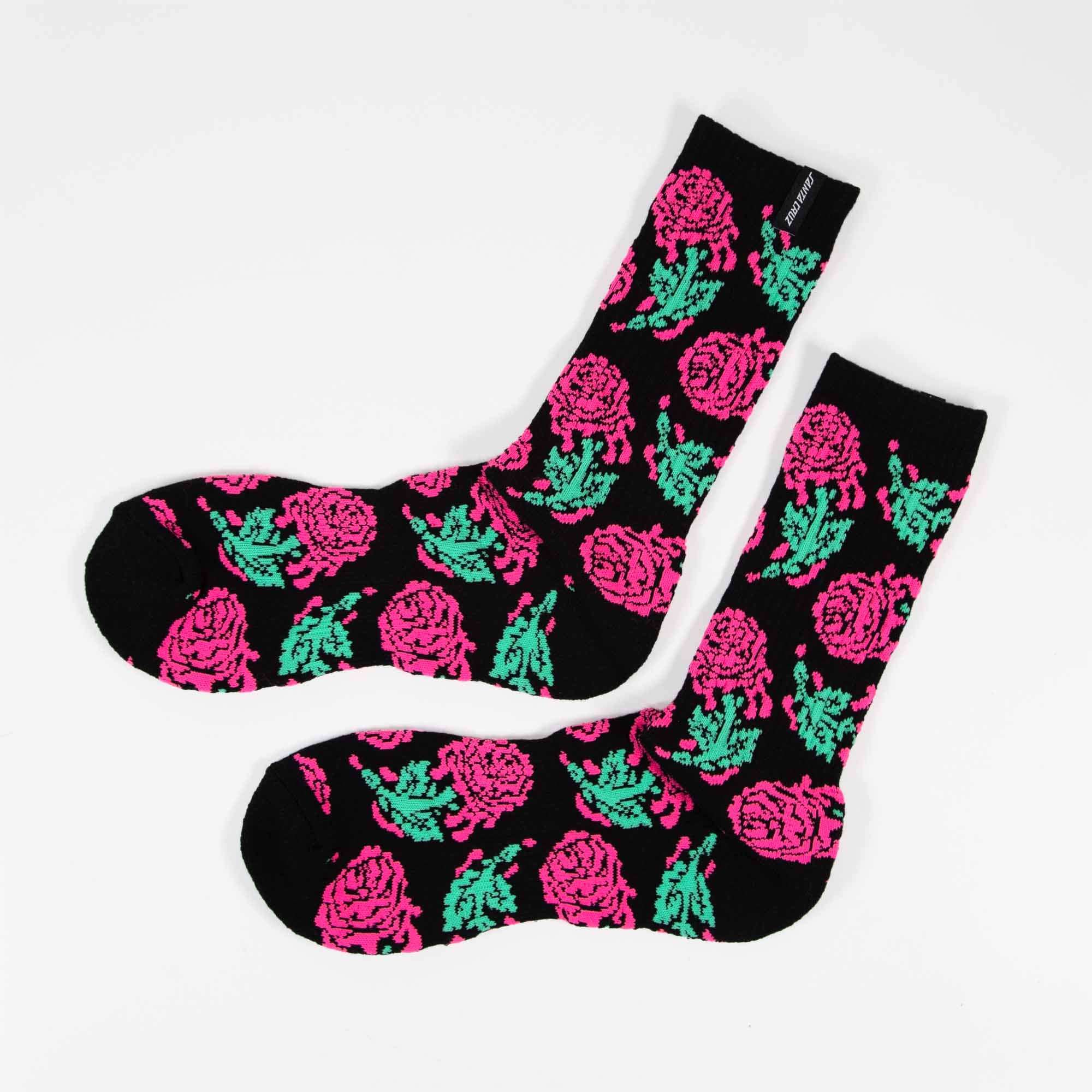 Santa Cruz - Dressen Rose Crew Two Socks - Black