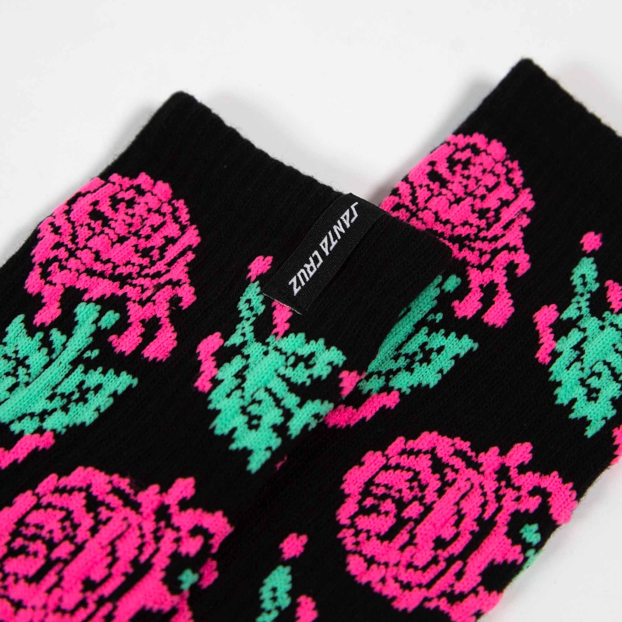 Santa Cruz - Dressen Rose Crew Two Socks - Black - Image 2