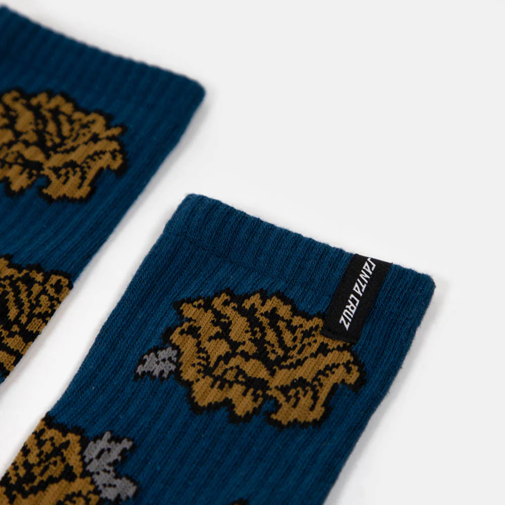 Santa Cruz - Dressen Roses Crew Socks - Dark Teal - Image 2