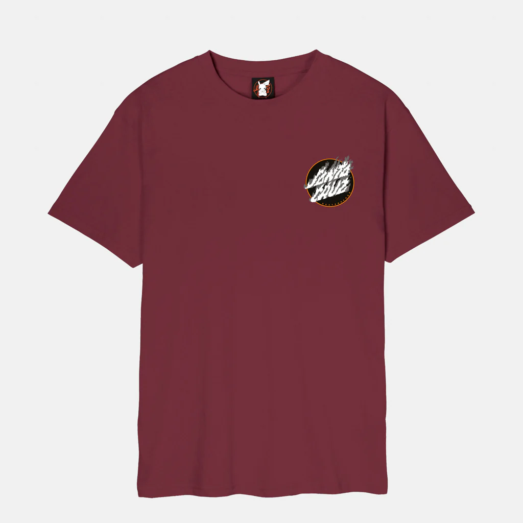 Santa Cruz - Fire Type Pokemon T-Shirt - Maroon - Image 2