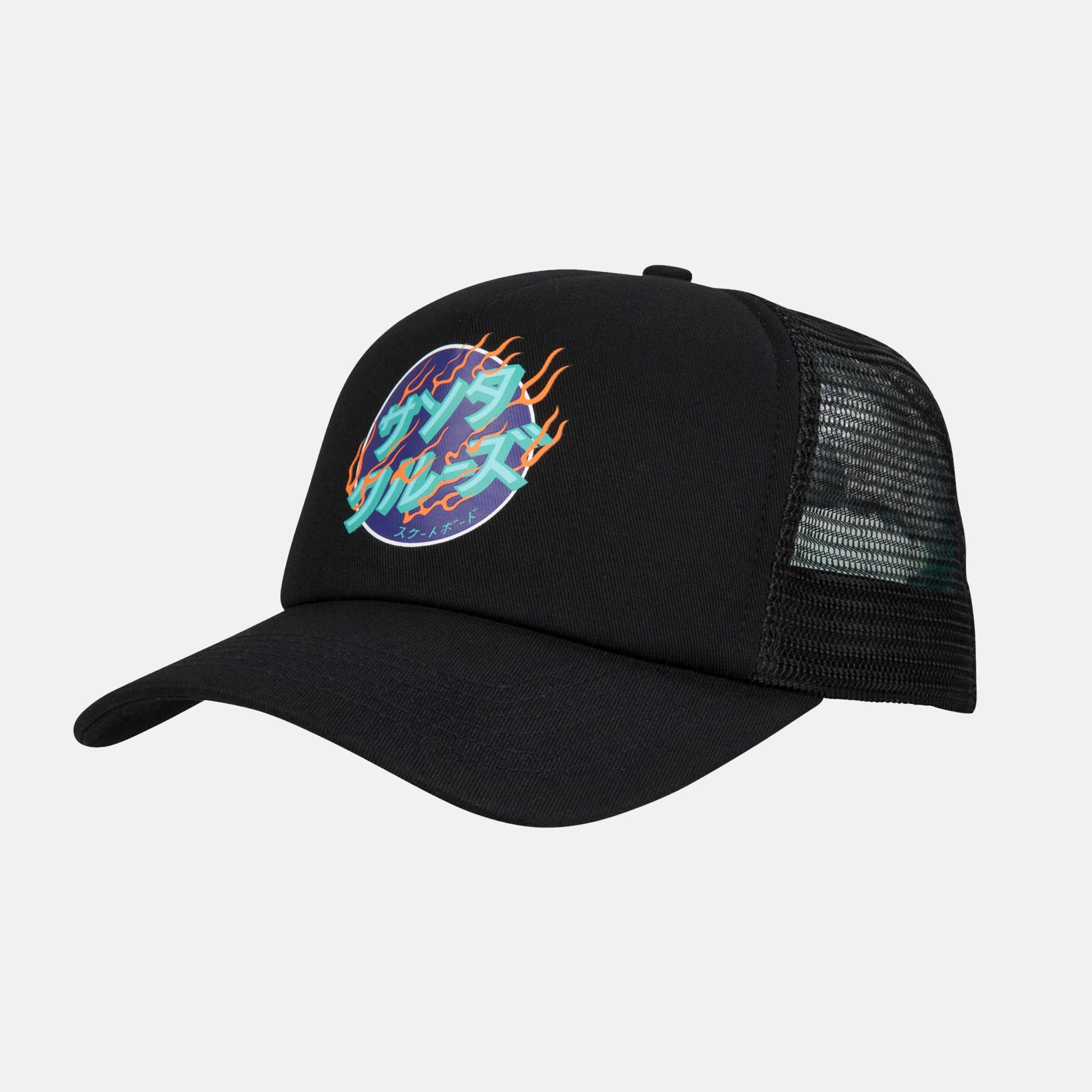 Santa Cruz - Japanese Inferno Dot Meshback Cap - Black