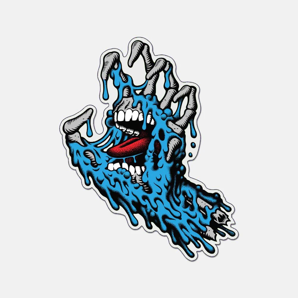 Santa Cruz - Melting Hand 4" Sticker - Blue