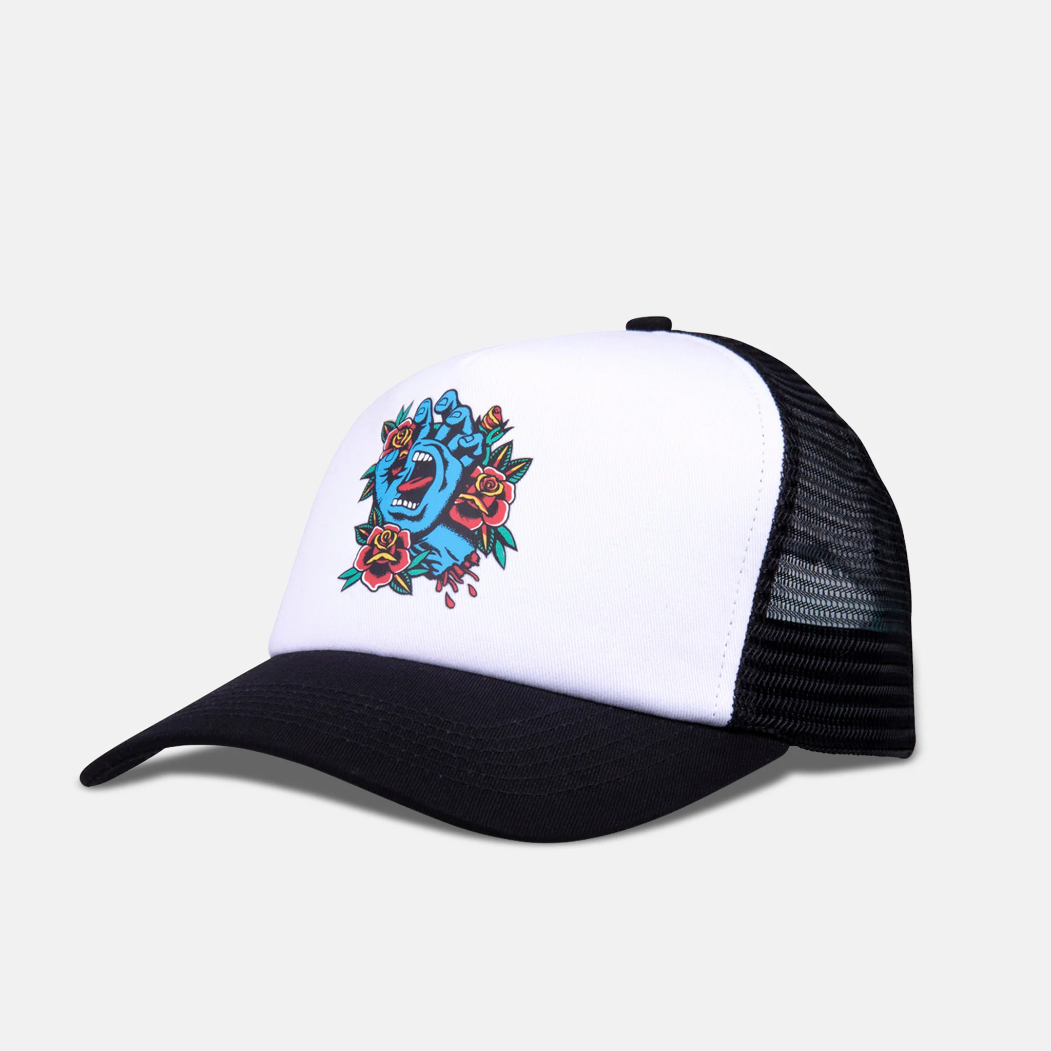 Santa Cruz - Screaming Flash Meshback Cap - White / Black