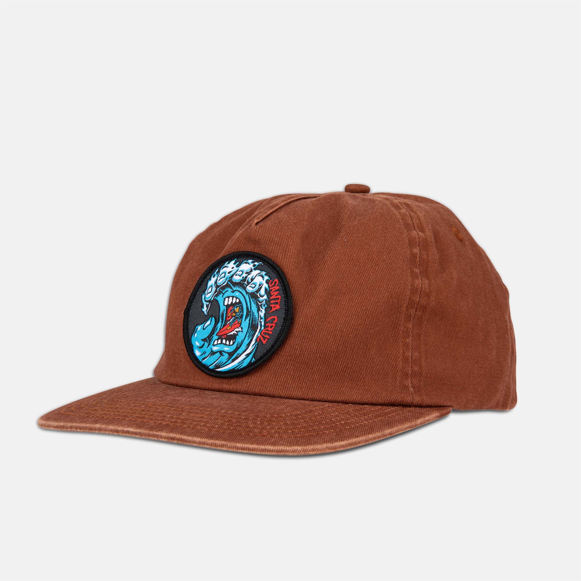 Santa Cruz - Screaming Wave Snapback Cap - Brown Overdye
