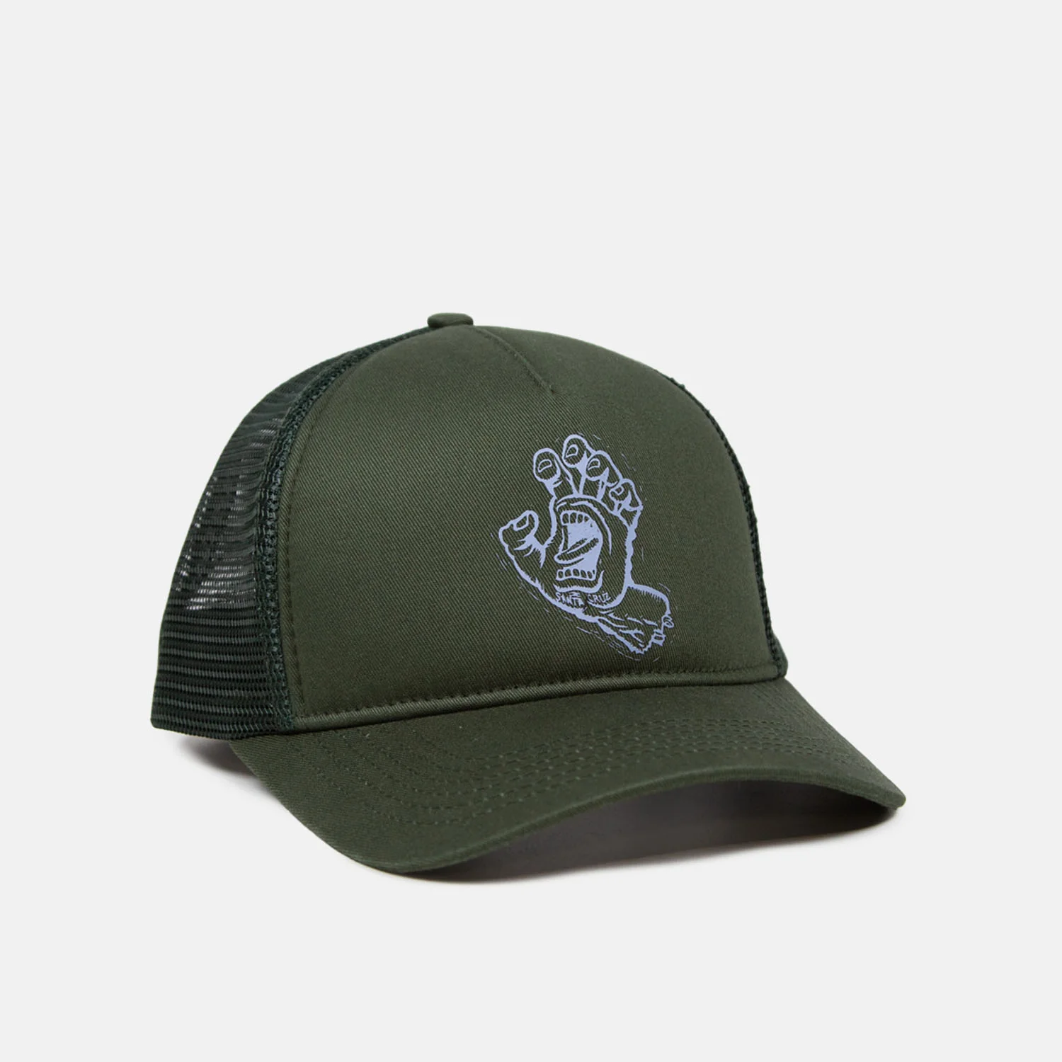 Santa Cruz - Stamped Screaming Hand Meshback Cap - Kale