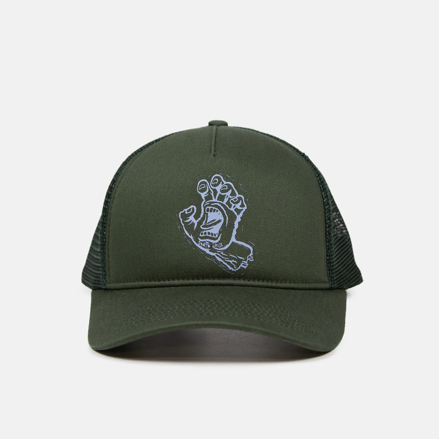 Santa Cruz - Stamped Screaming Hand Meshback Cap - Kale - Image 2
