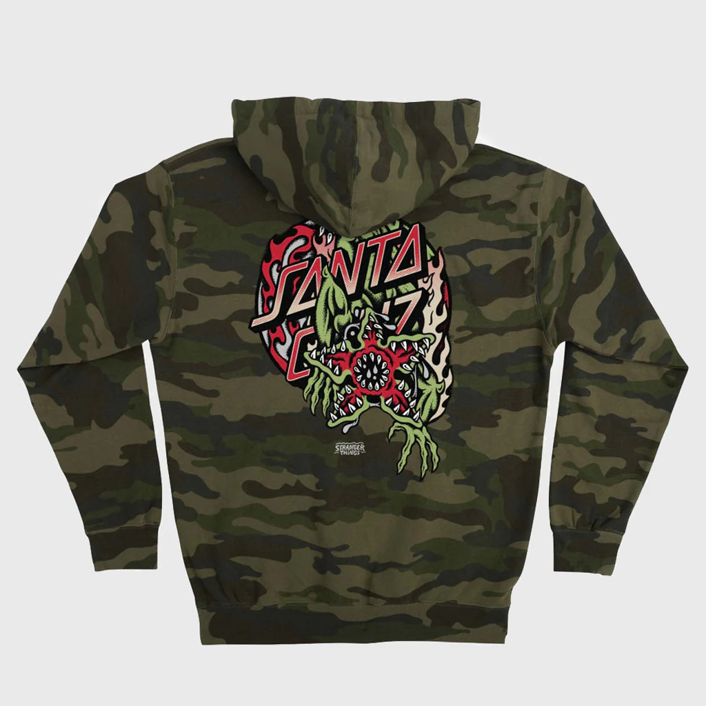 Santa Cruz - Stranger Things Demogorgon Pullover Hooded Sweatshirt - Forest Camo