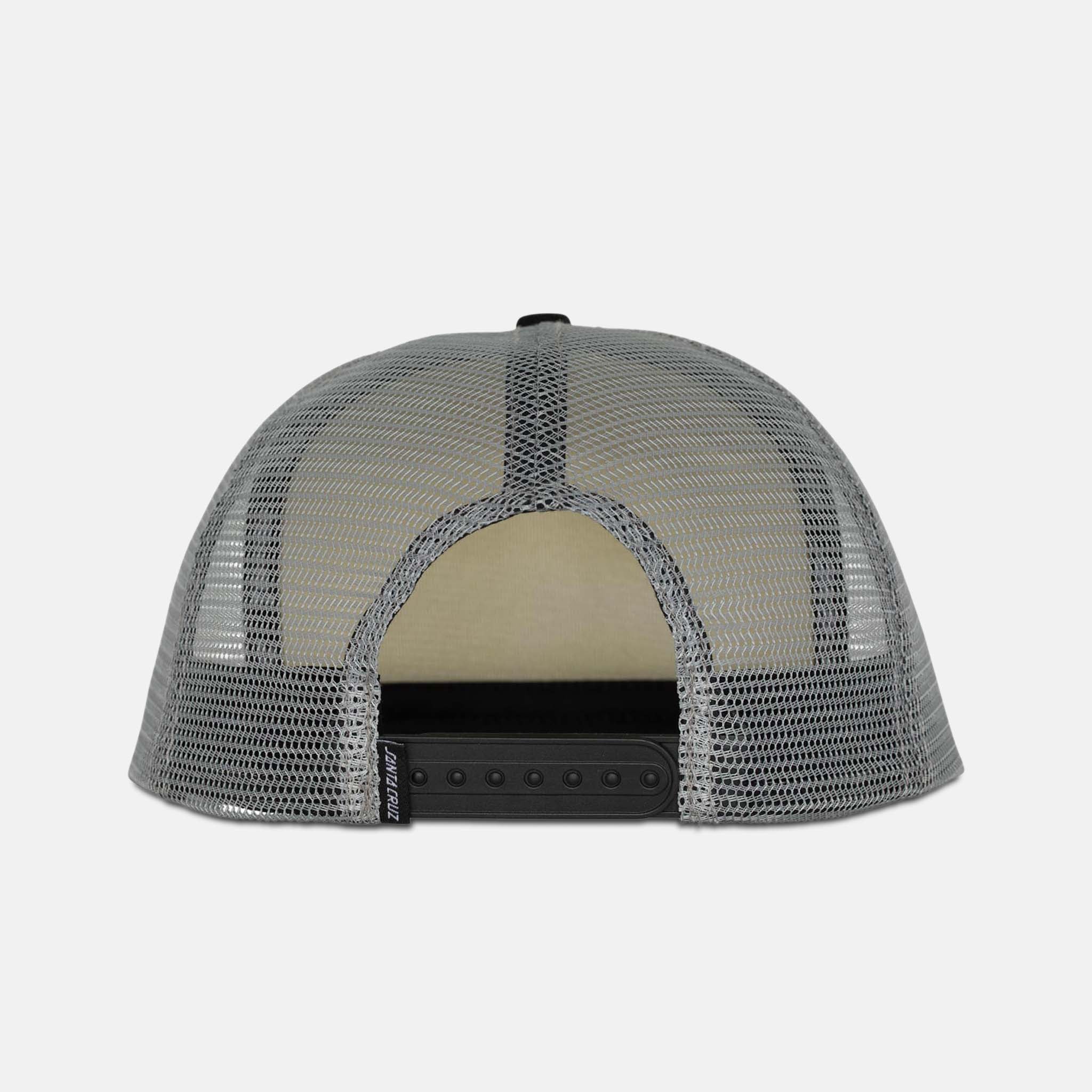 Santa Cruz - Thrasher Screaming Logo Mesh Trucker Cap - Black / Grey - Image 3