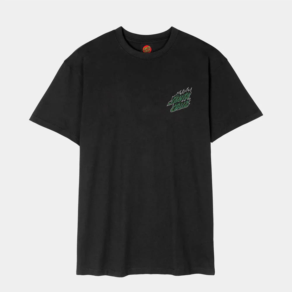 Santa Cruz - Wired Flame Dot T-Shirt - Black - Image 2