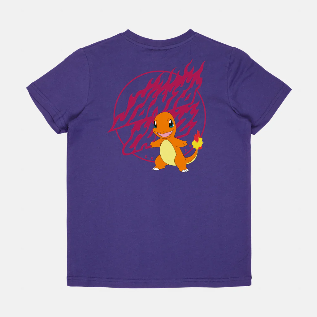 Santa Cruz - YOUTH Fire Type Pokemon T-Shirt - Purple