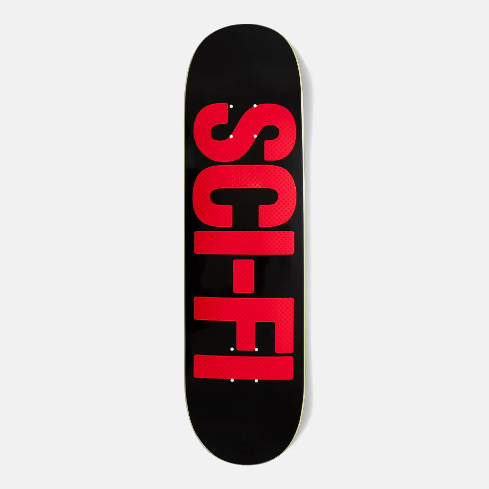 Sci-Fi Fantasy - 8.25" High Gloss Big Logo Skateboard Deck - Black