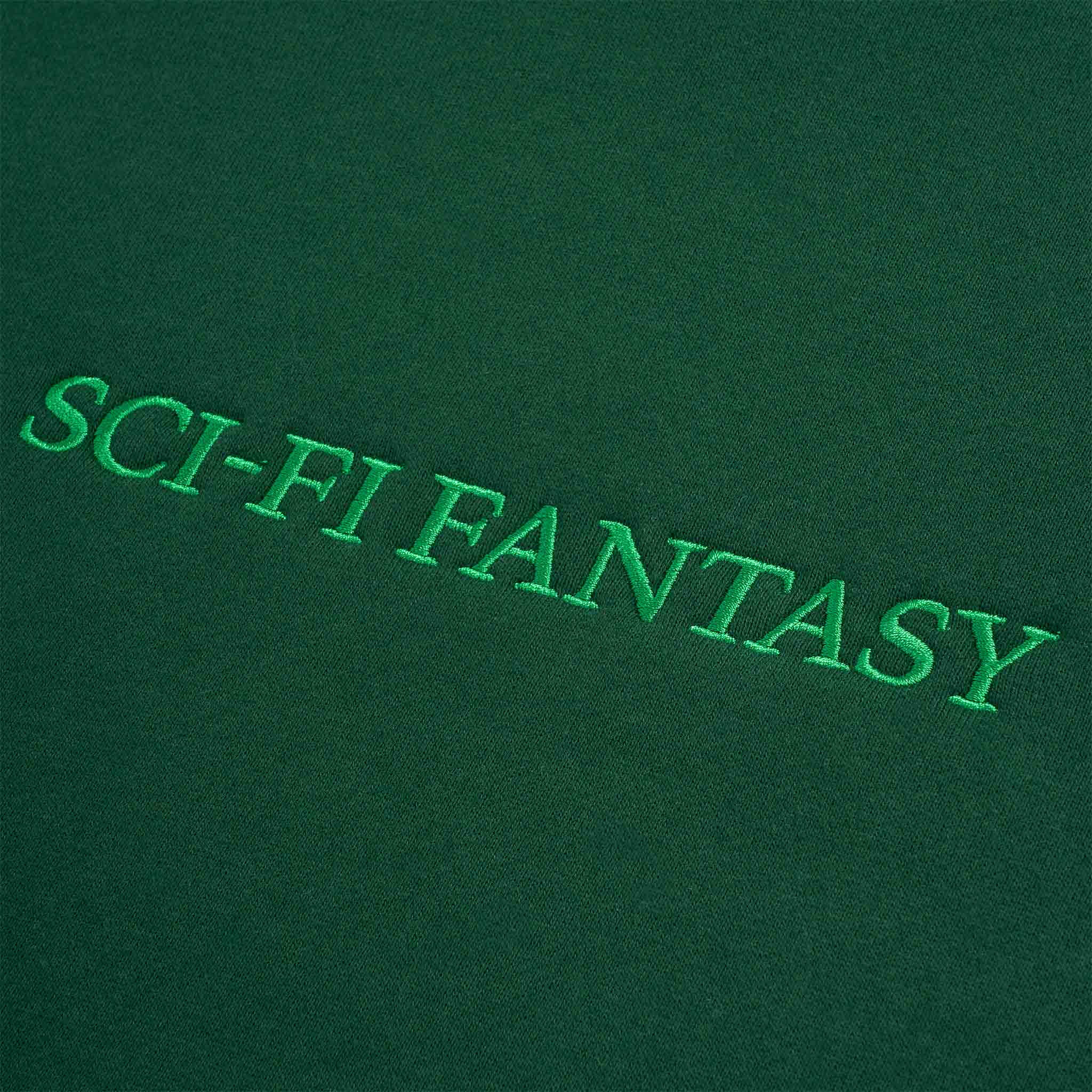 Sci-Fi Fantasy - Embroidered Logo Pullover Hooded Sweatshirt - Dark Green - Image 2