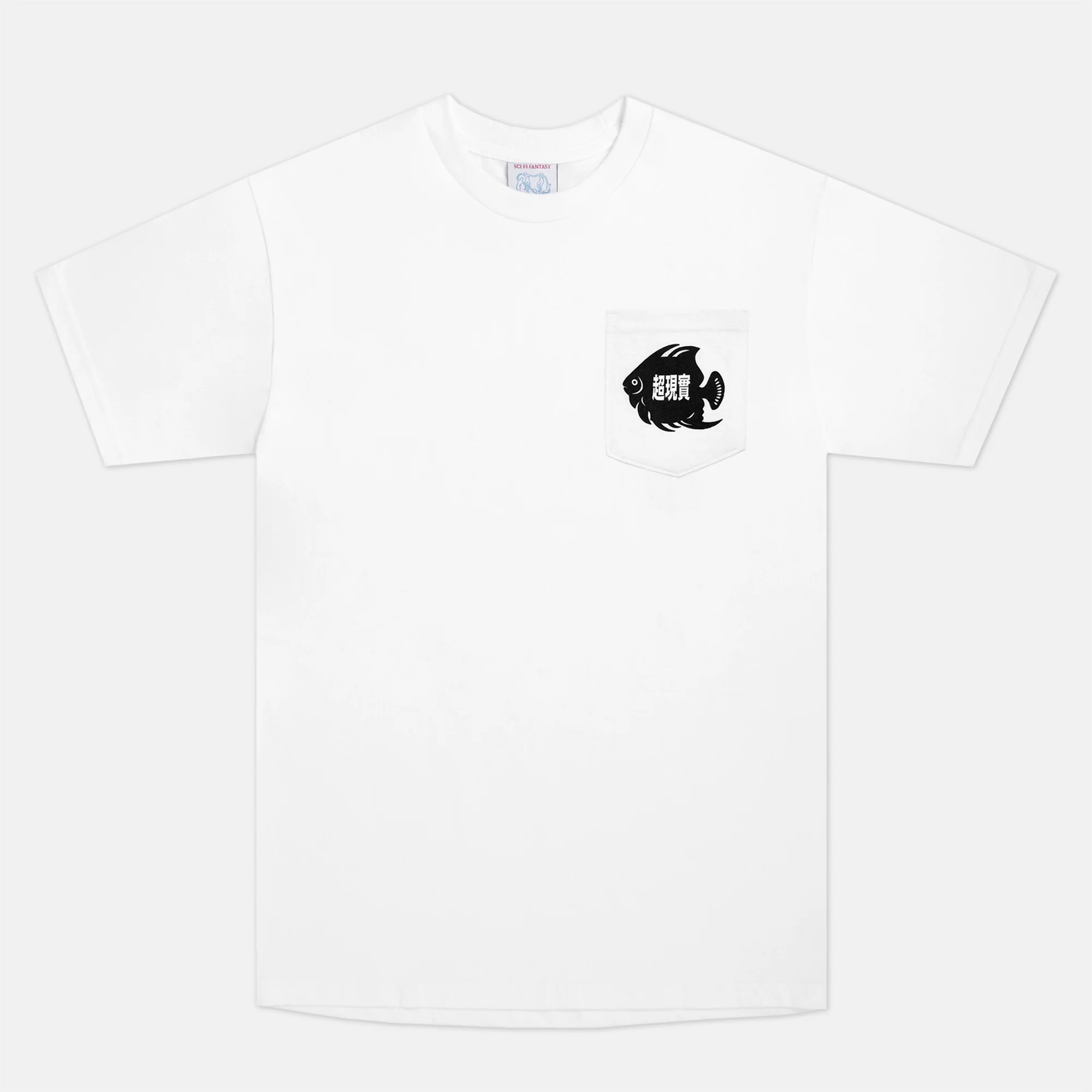 Sci-Fi Fantasy - Fish Pocket T-Shirt - White - Image 2