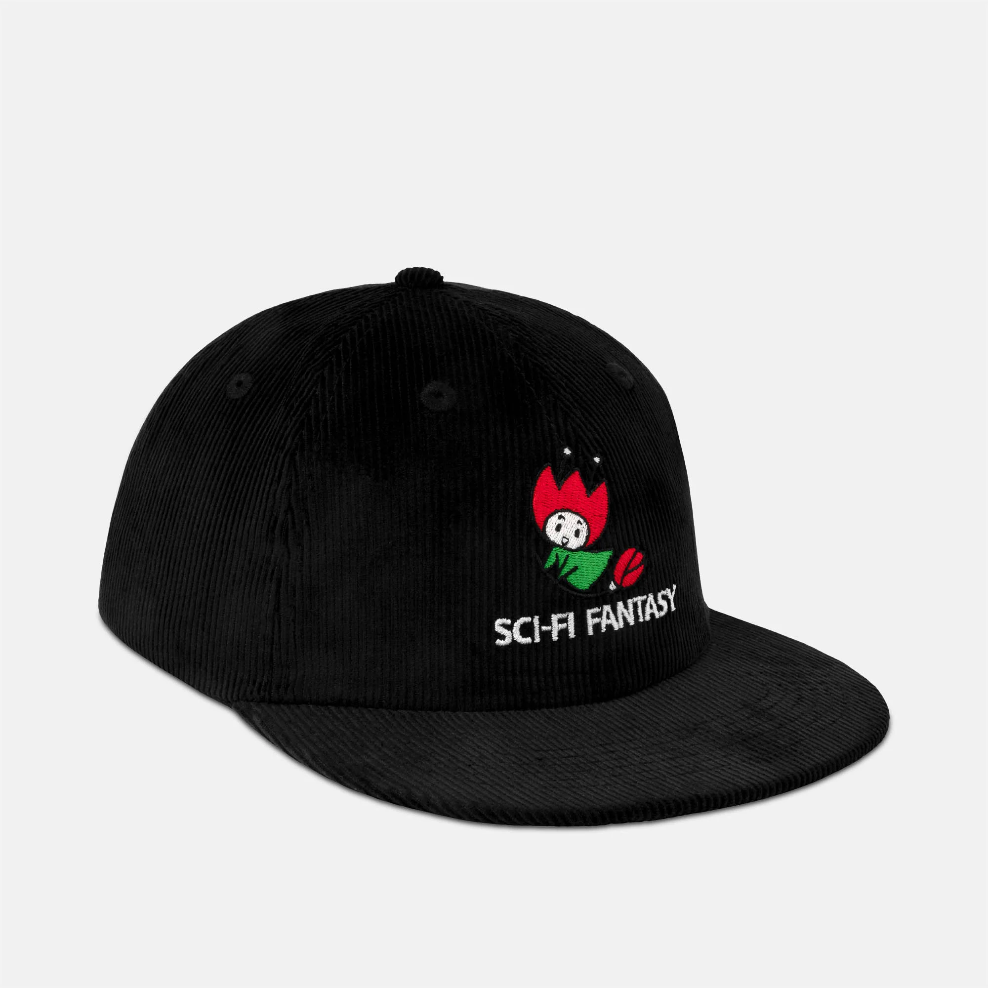 Sci-Fi Fantasy - Flying Rose Cord Cap - Black
