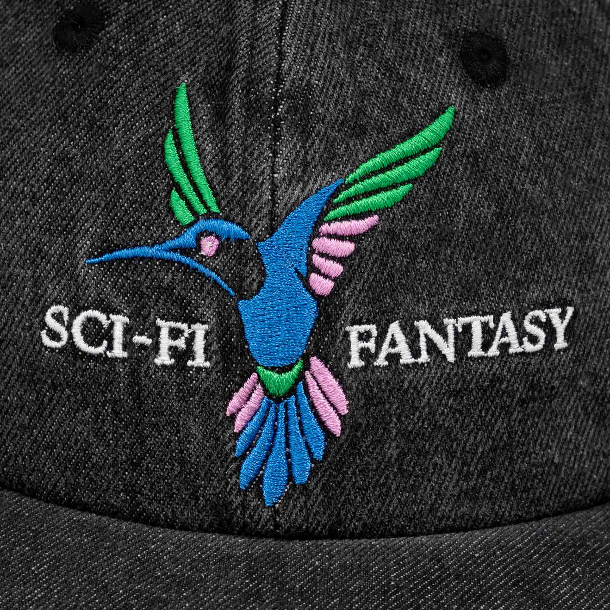 Sci-Fi Fantasy - Humming Bird Cap - Black Denim - Image 3