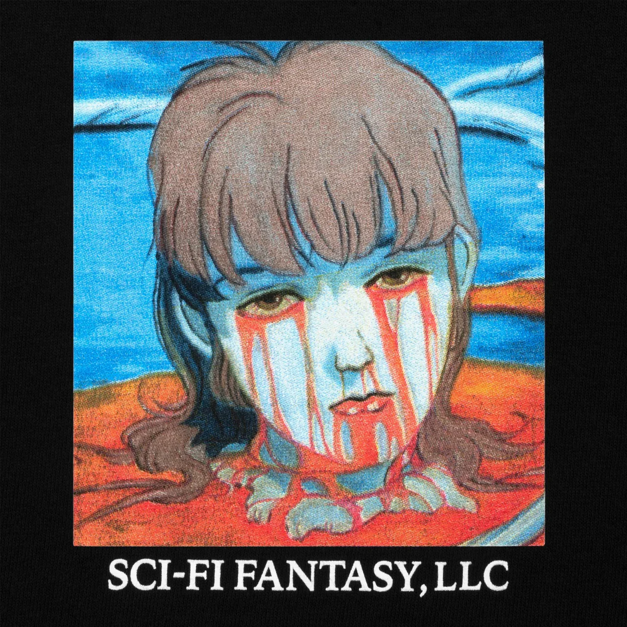 Sci-Fi Fantasy - Leaking Eyes T-Shirt - Black - Image 2
