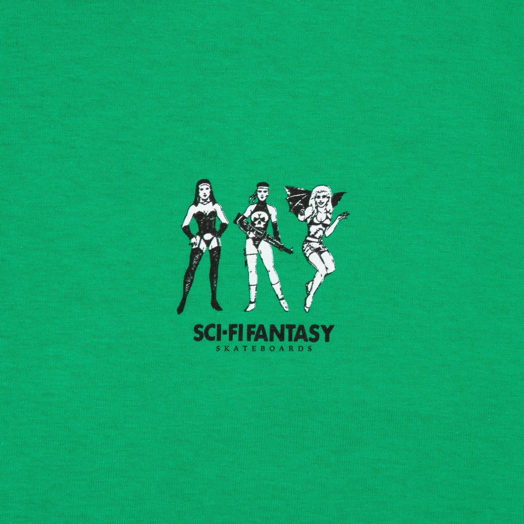 Sci-Fi Fantasy - Macho Girls T-Shirt - Kelly Green - Image 3