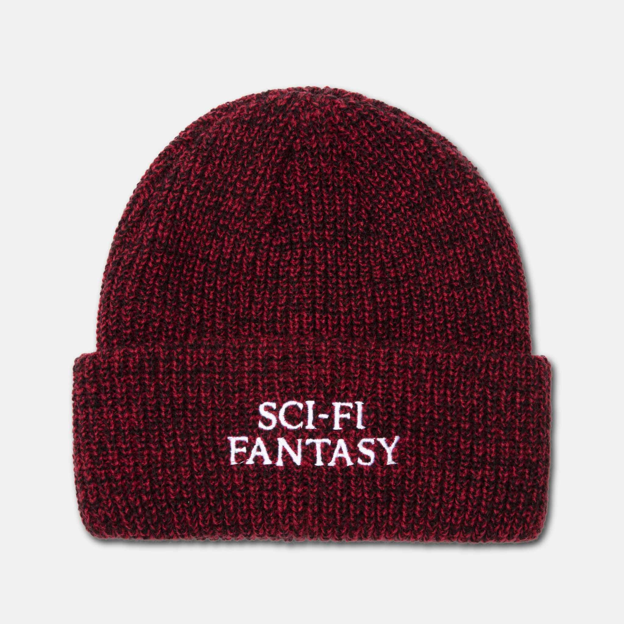 Sci-Fi Fantasy - Mixed Yarn Logo Beanie - Red / Black