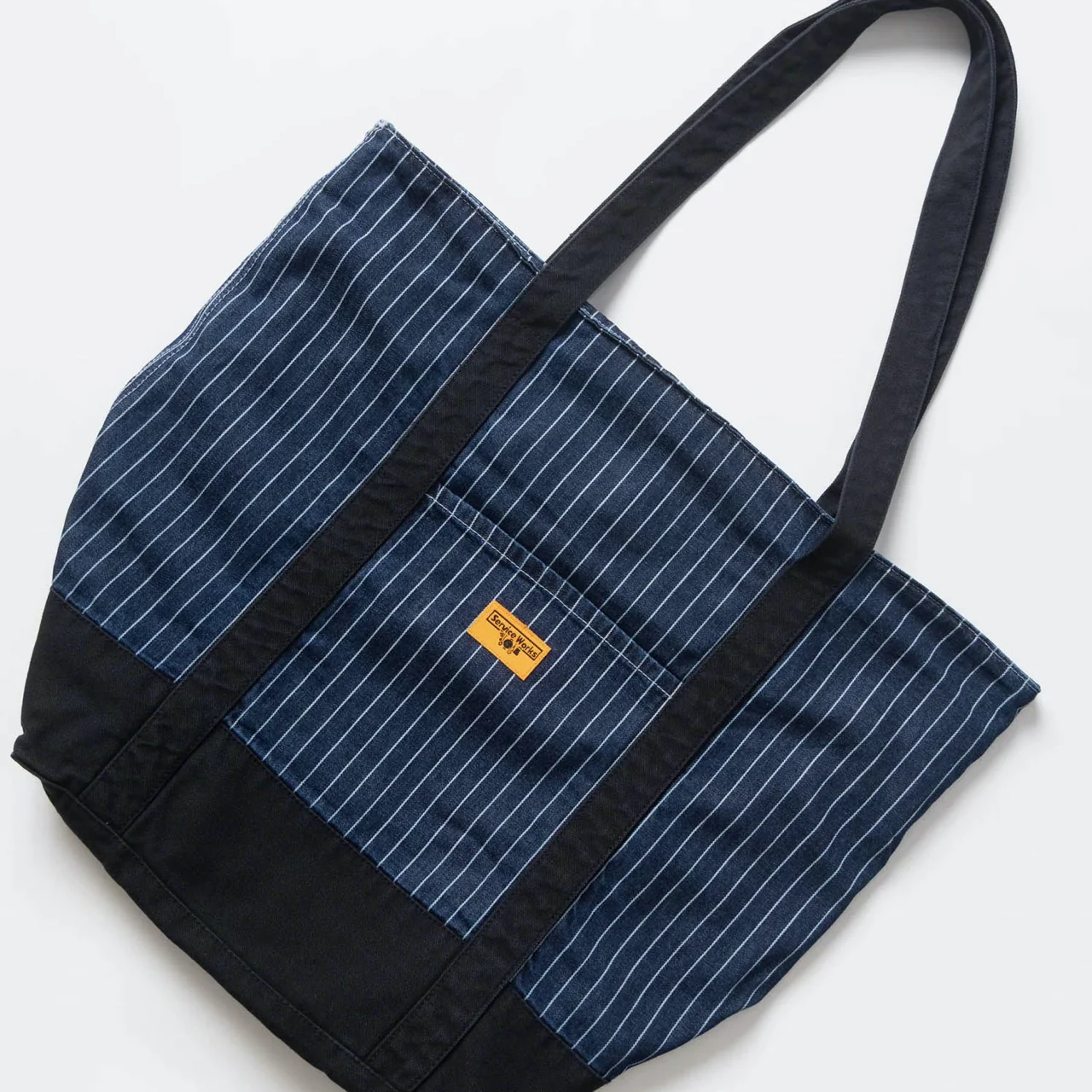 Service Works - Pinstripe Denim Tote Bag - Indigo - Image 2