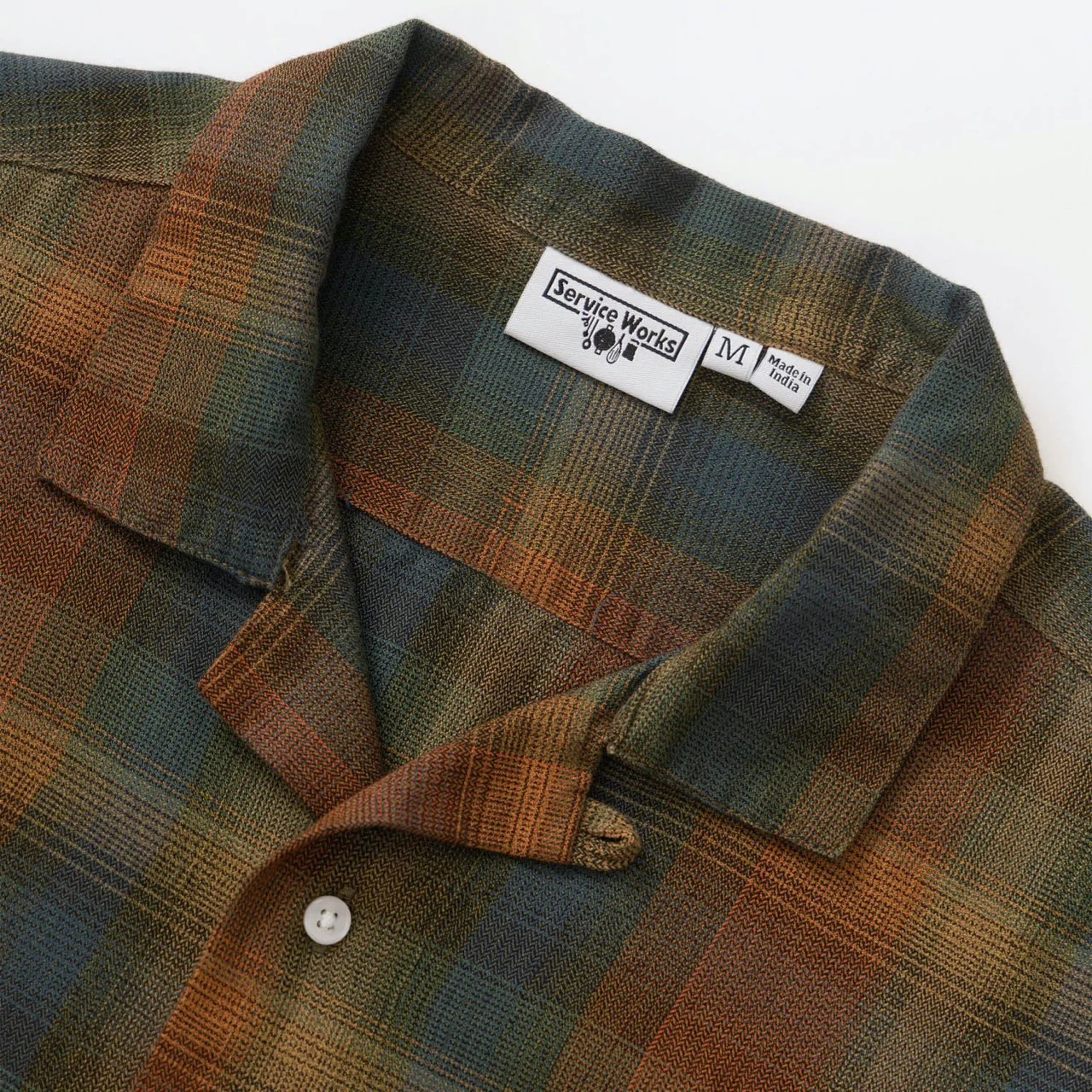 Service Works - Plaid Resort Short Sleeve Shirt - Brown - Image 2