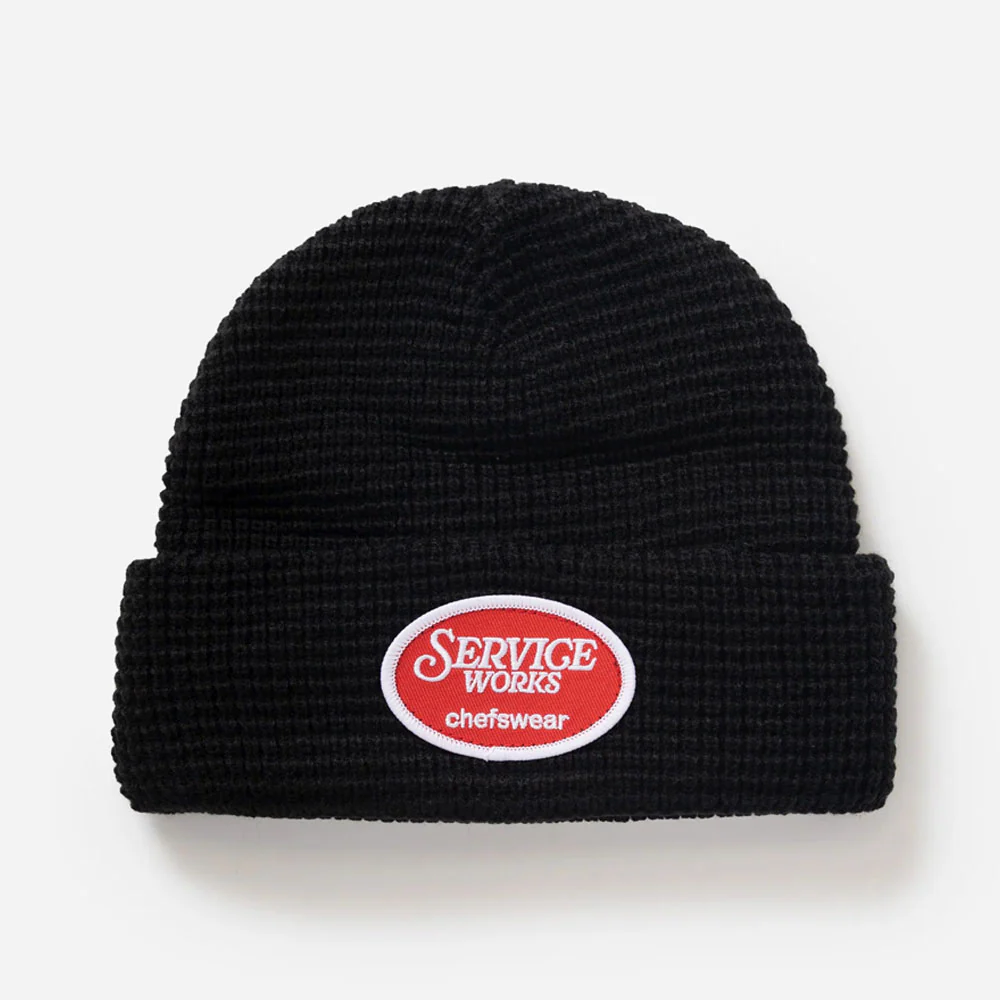 Service Works - Waffle Patch Beanie - Black