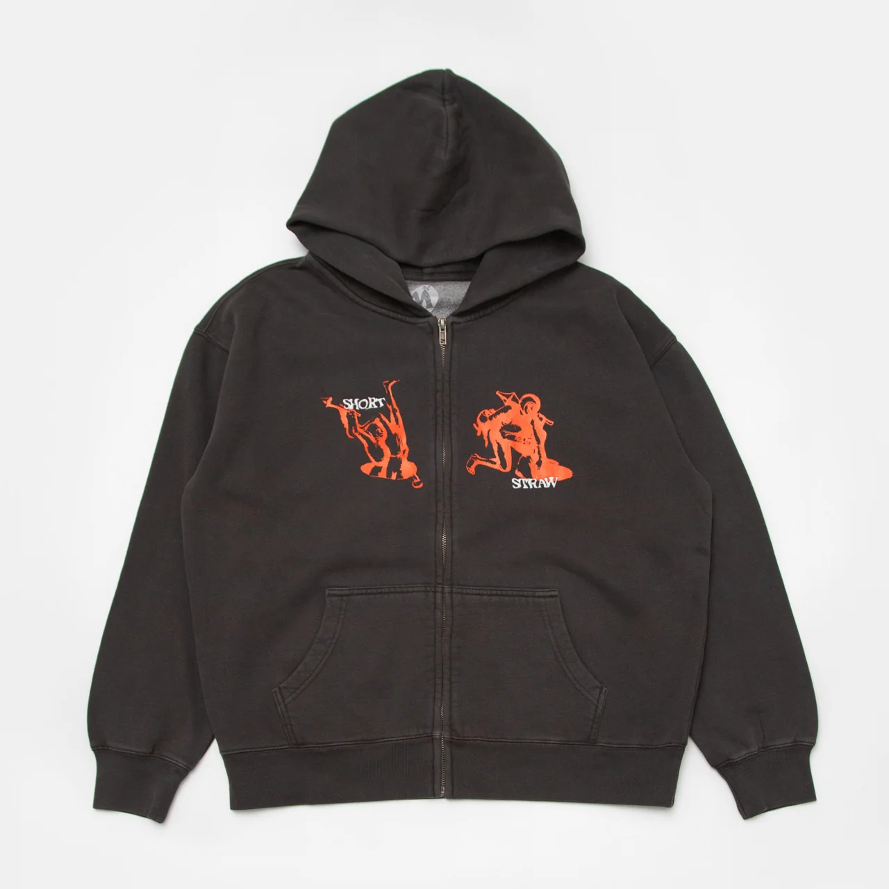 Short Straw - Divorce Hooded Zip Enby Sweatshirt - Black