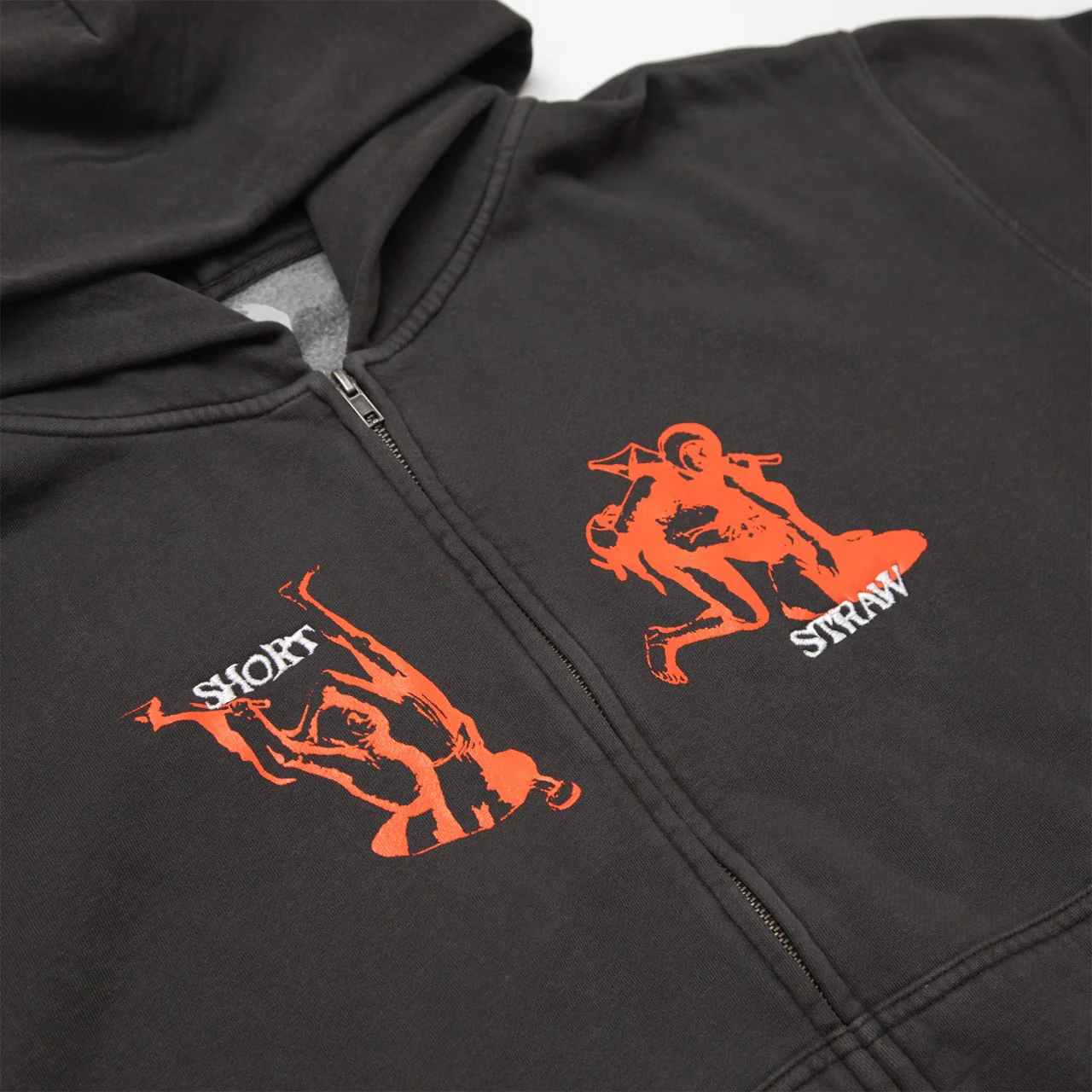 Short Straw - Divorce Hooded Zip Enby Sweatshirt - Black - Image 3